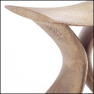 Tabouret en frêne massif finition naturel 163-Aman Natura