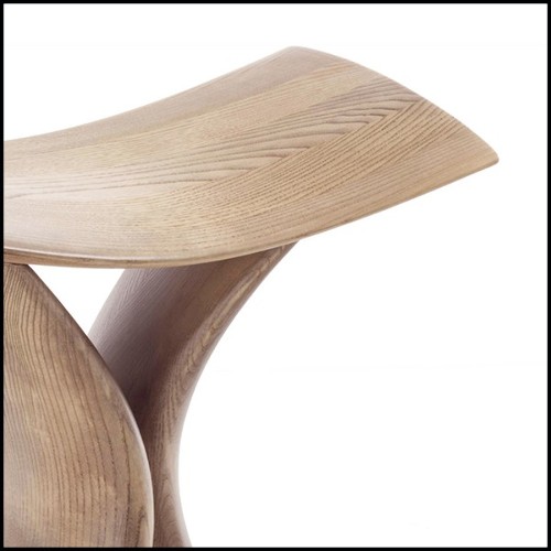 Stool in solid ash natural finish 163-Aman Natura