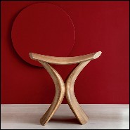Stool in solid ash natural finish 163-Aman Natura