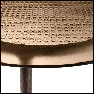 Table basse avec motif cannage sur verre ambré 146-Cane Amber