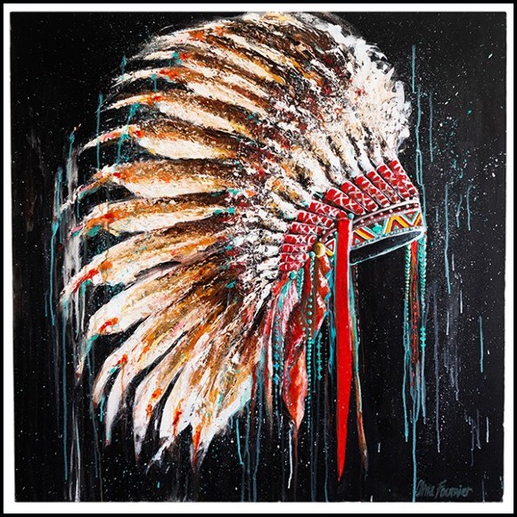 Coiffe, peinture acrylique par Olivia Fournier PC-Coiffe