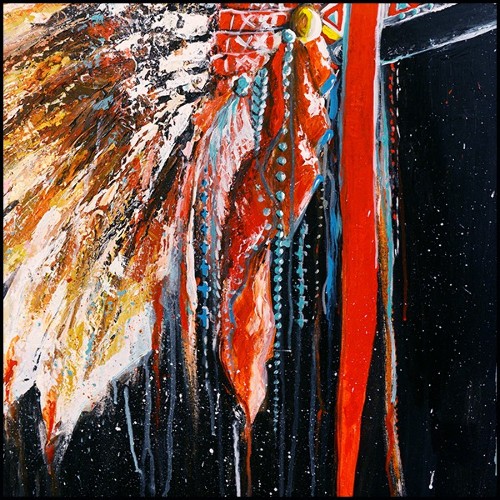 Coiffe, peinture acrylique par Olivia Fournier PC-Coiffe