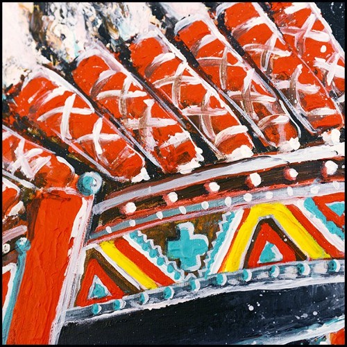 Coiffe, peinture acrylique par Olivia Fournier PC-Coiffe