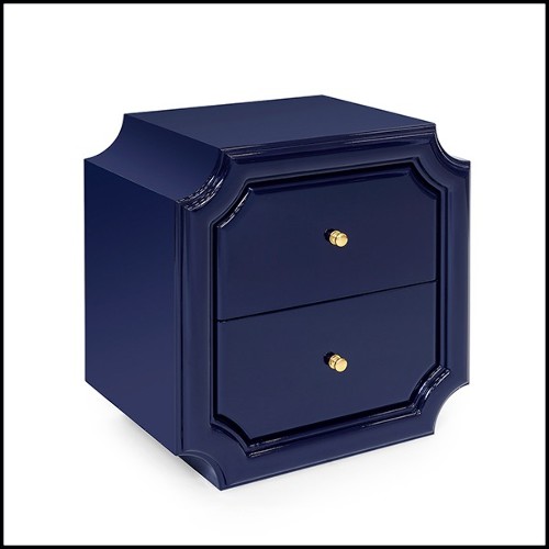 Side Table in blue laquered finish 162-Timeo Blue