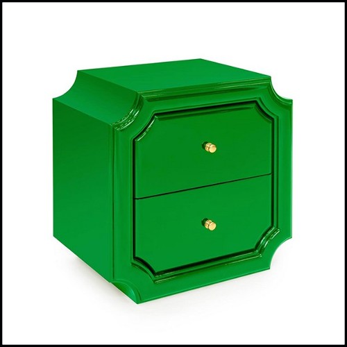 Side Table in green lacquered finish 162-Timeo Green
