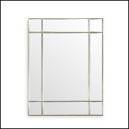 Mirror window-shaped in vintage brass finish 24-Beaumont XL