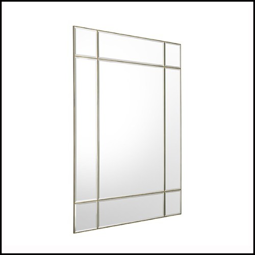Mirror window-shaped in vintage brass finish 24-Beaumont XL