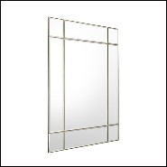 Mirror window-shaped in vintage brass finish 24-Beaumont XL