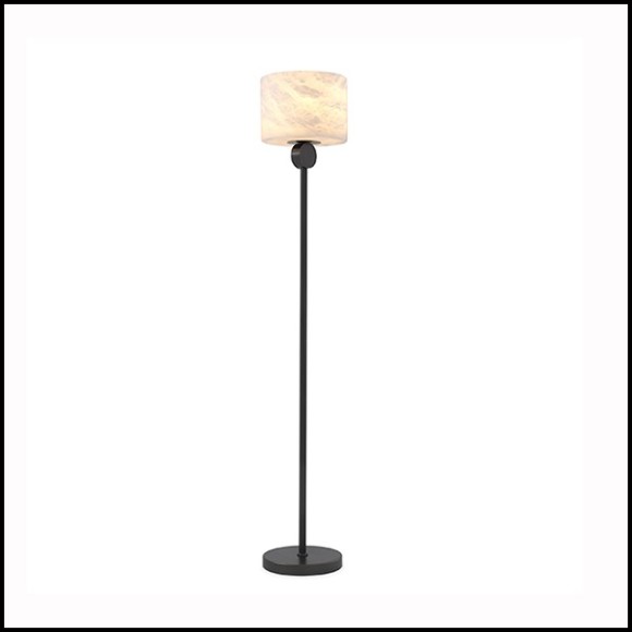 Floor lamp bronze highlight and alabaster 24-Etruscan
