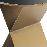 Table d'appoint forme de X avec verre noir 24-Fitch S