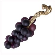 Décoration grappe de raisins en verre violet et laiton 24-French Grapes