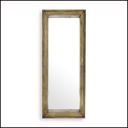 Mirror deepened frame in vintage brass finish 24-Magenta