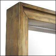 Mirror deepened frame in vintage brass finish 24-Magenta