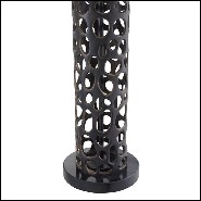 Table Lamp in bronze highlight with black shade 24-Dix