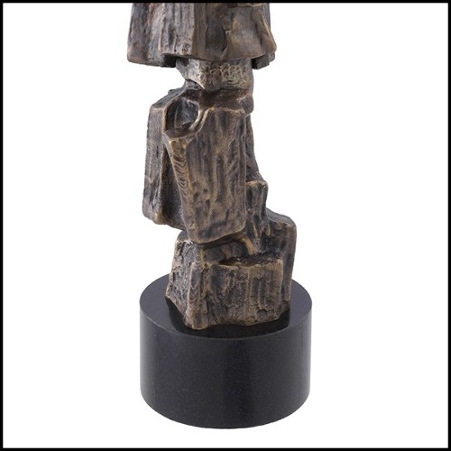 Table Lamp vintage brass and black shade 24-Noto