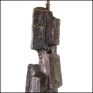 Table Lamp vintage brass and black shade 24-Noto