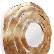 Mirror 119- Round Gold Ribbon