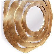Mirror 119- Round Gold Ribbon