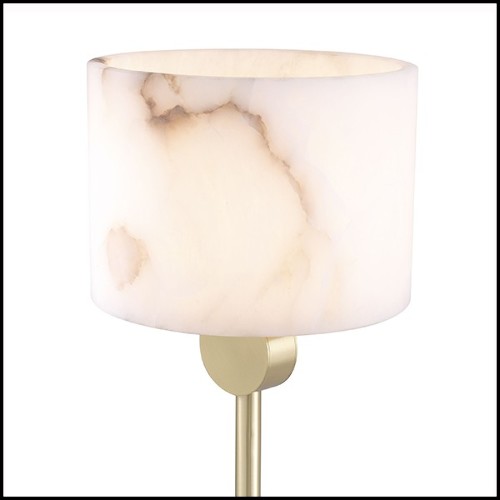 Floor Lamp brass finish and alabaster 24-Etruscan