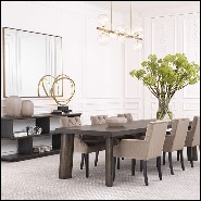 Table Lamp planetarian rings in antique brass 24-Cassini