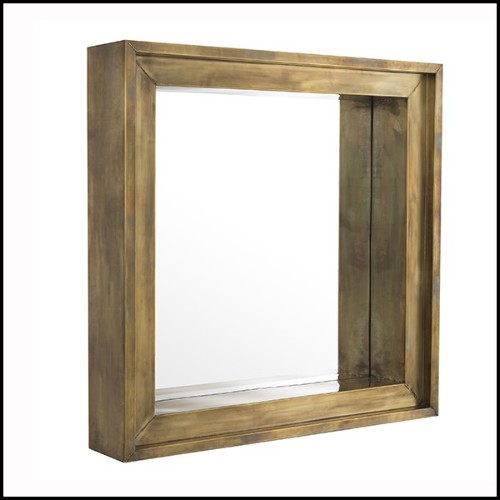 Mirror vintage brass frame 24-Magenta Square