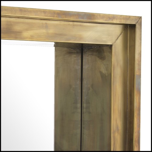 Miroir carrée laiton vintage 24-Magenta Square