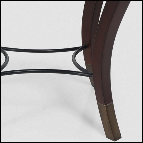 Side Table solid mahogany and bow legs 119-Pepita