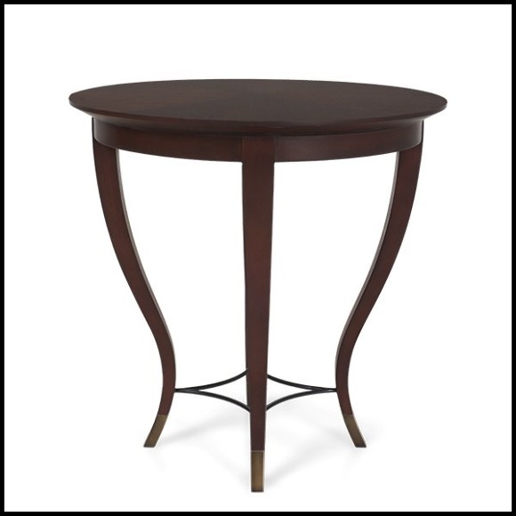 Table d'appoint en acajou avec pieds arquées 119-Pepita