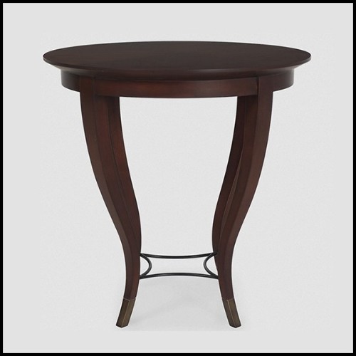 Side Table solid mahogany and bow legs 119-Pepita