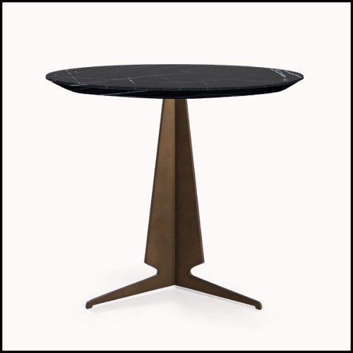 Side Table pyramidal base and marble 119-Gibson