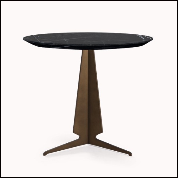 Table d'appoint base pyramidale et marbre 119-Gibson