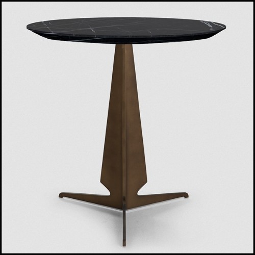 Table d'appoint base pyramidale et marbre 119-Gibson
