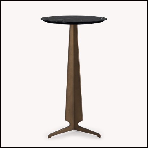 Table d'appoint base pyramidale avec marbre 119-Gibson