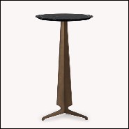 Table d'appoint base pyramidale avec marbre 119-Gibson