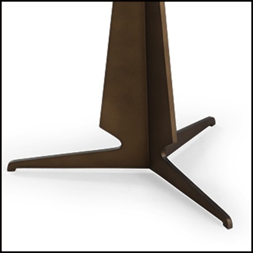 Table d'appoint base pyramidale avec marbre 119-Gibson