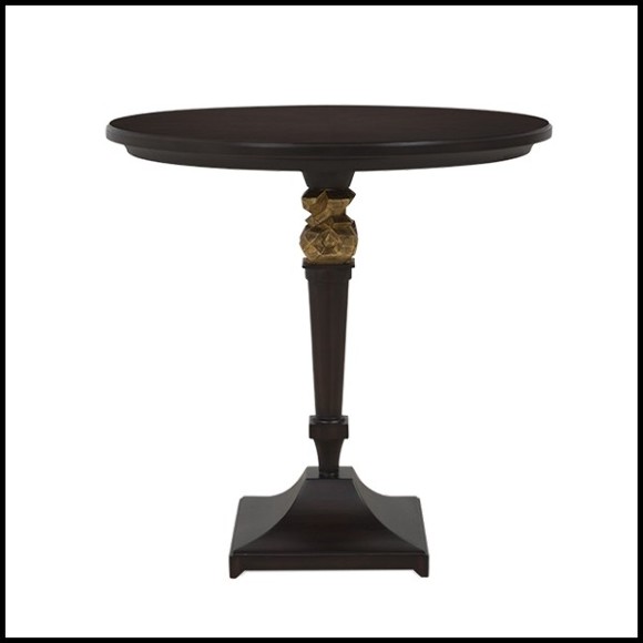 Table d'appoint en acajou avec centre finition feuille d'or 119-Metropolitan