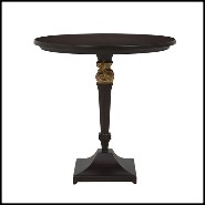 Table d'appoint en acajou avec centre finition feuille d'or 119-Metropolitan