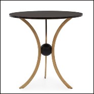 Side table iron cuved legs and macassar ebony top 119-Jules