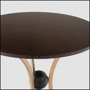 Side table iron cuved legs and macassar ebony top 119-Jules