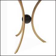 Side table iron cuved legs and macassar ebony top 119-Jules