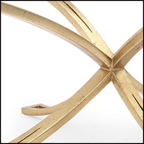 Table basse base fer forgé et verre trempé clair 119-Dressage