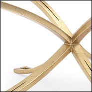 Table basse base fer forgé et verre trempé clair 119-Dressage