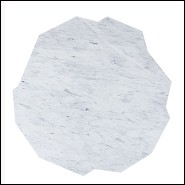 Table basse marbre de Carrareà facette irrégulières 119-Marmo