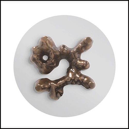 Table basse résine sculptural finition bronzage 119-Rodin