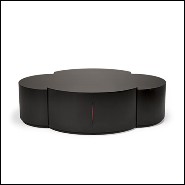 Table basse acajou avec tiroirs 119-Coccinelle