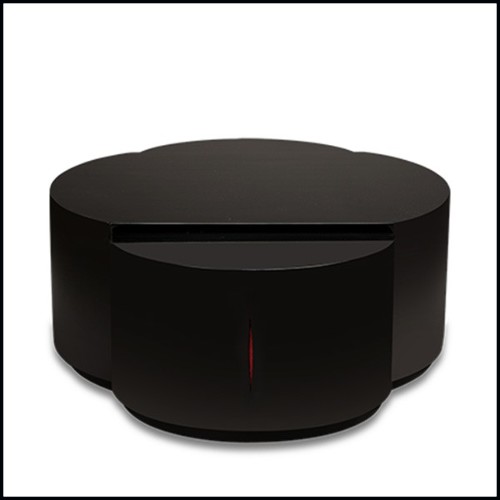 Table basse acajou avec tiroirs 119-Coccinelle