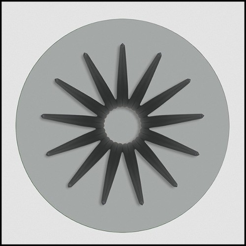 Dining Table mahogany and clean tempered glass 119-Niemeyer l