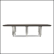 Dining Table in mahogany with nickel base 119-Eiffel ll