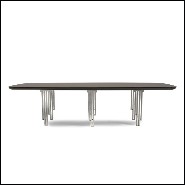 Mahogany dining table and nickel base 119-Eiffel I