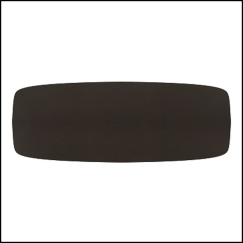 Mahogany dining table and nickel base 119-Eiffel I